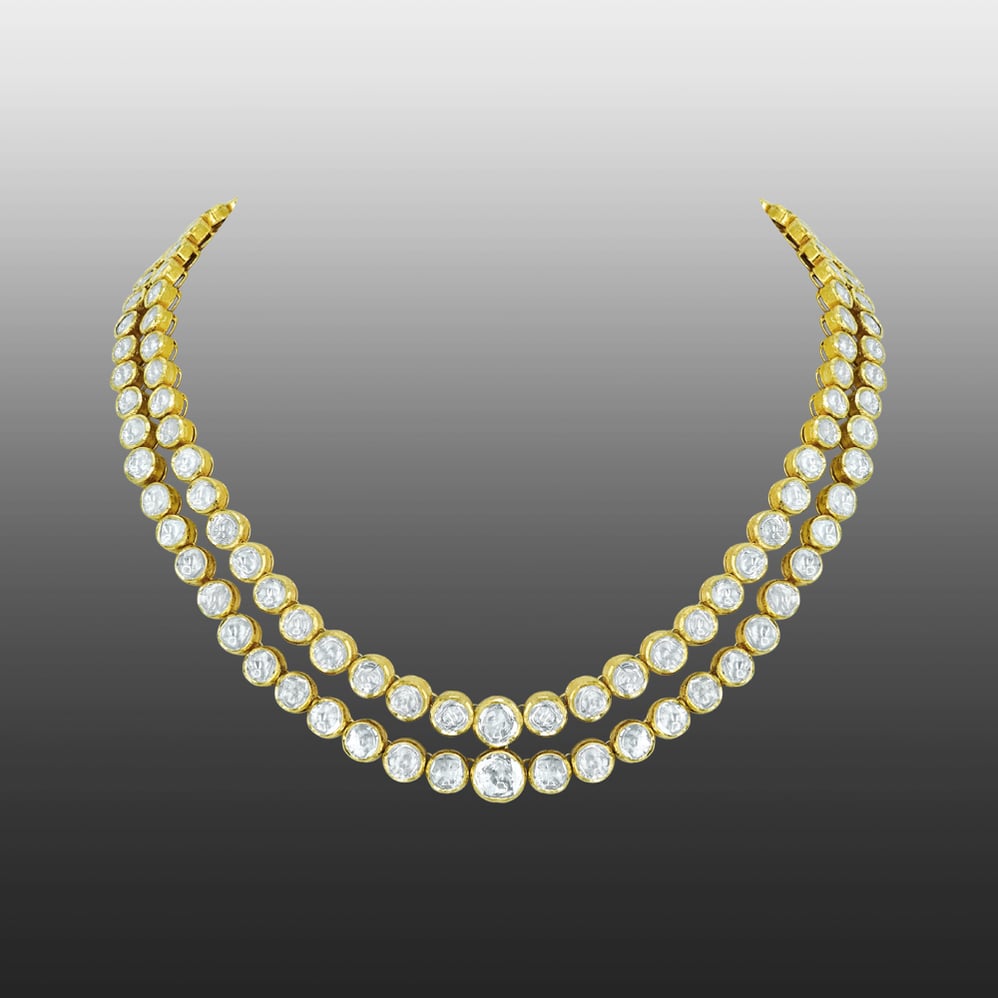 Double-layer Polki Necklace